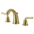 Kingston Brass Widespread Bathroom Faucet with Pop-Up Drain, Brushed Brass KB987RXLSB